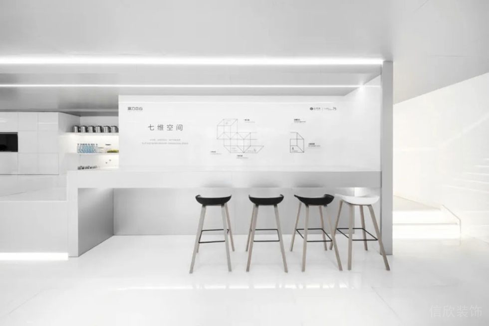 現(xiàn)代風(fēng)格商務(wù)辦公場(chǎng)所茶水間吧臺(tái)休閑區(qū)裝修圖