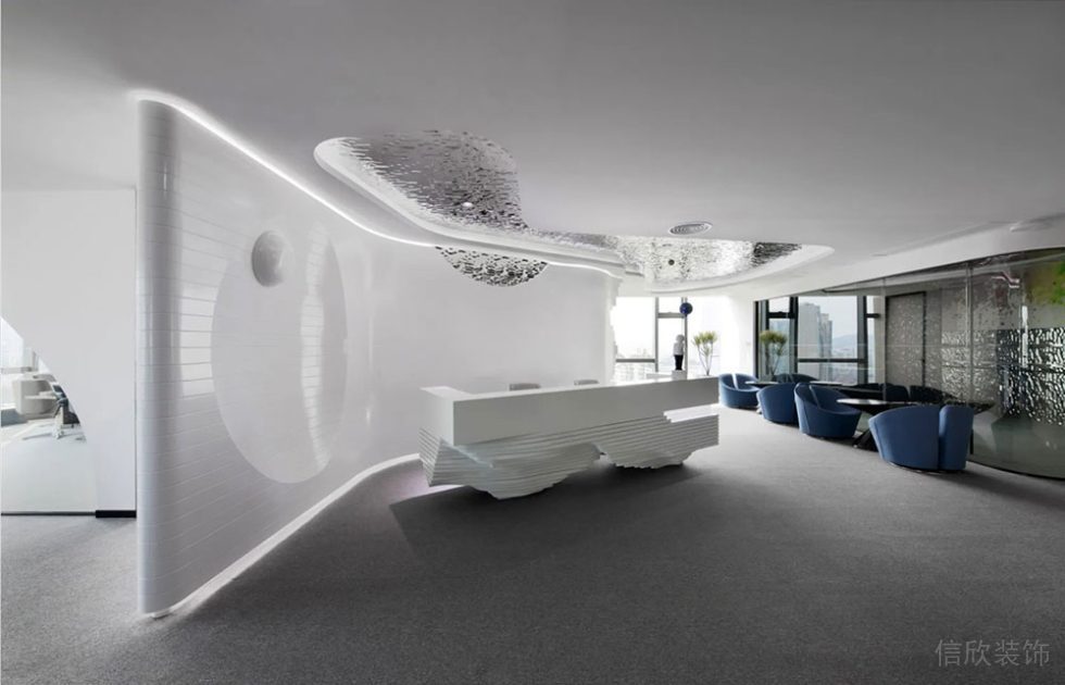 現(xiàn)代風(fēng)格商務(wù)辦公場(chǎng)所會(huì)客接待廳設(shè)計(jì)裝修圖