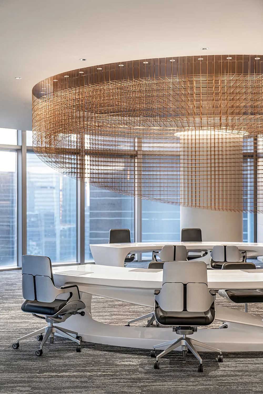 現(xiàn)代風格商務辦公空間特色辦公廳設(shè)計裝修圖