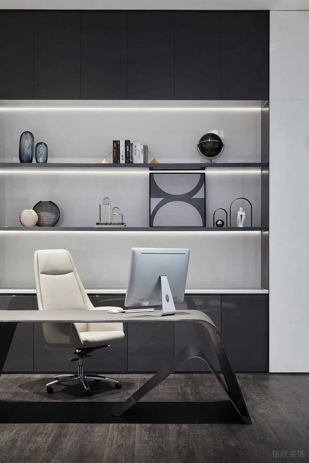 現(xiàn)代風格商務辦公空間總經(jīng)理辦公室設(shè)計裝修圖