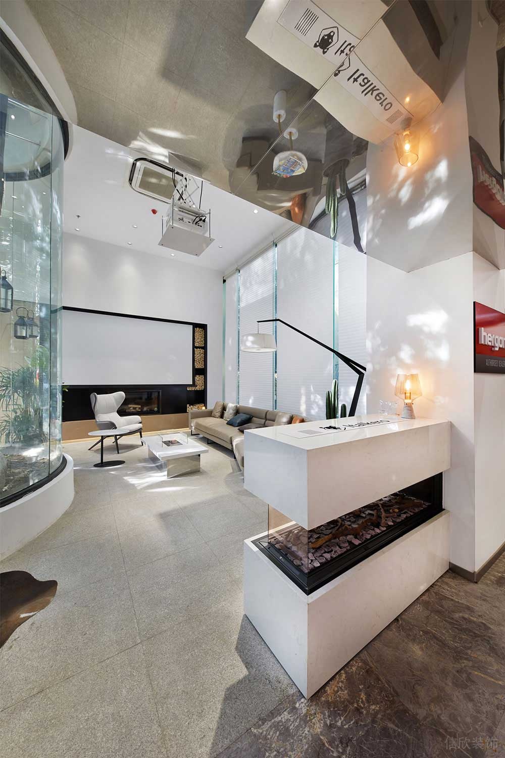 現(xiàn)代風格商務辦公室貴賓接待廳設(shè)計裝修圖