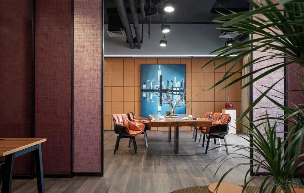 現(xiàn)代工業(yè)風辦公場所案例工作洽談區(qū)設(shè)計裝修圖