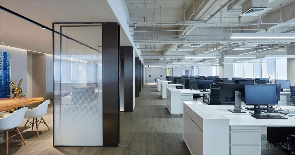 現(xiàn)代工業(yè)風辦公場所案例業(yè)務(wù)部辦公廳裝修圖
