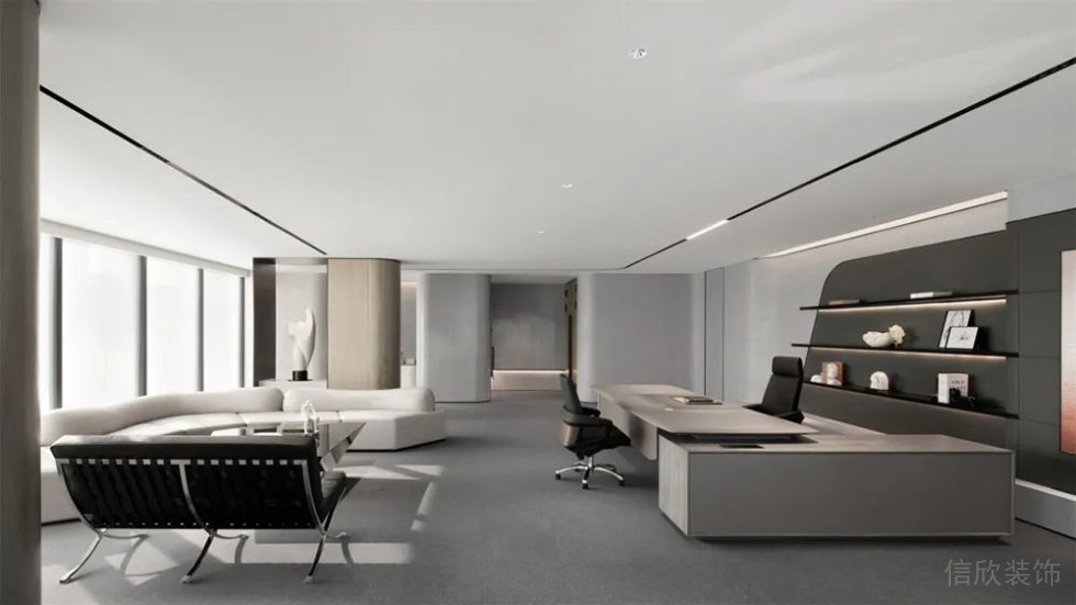 現(xiàn)代簡約風辦公室總裁辦公室設(shè)計裝修圖