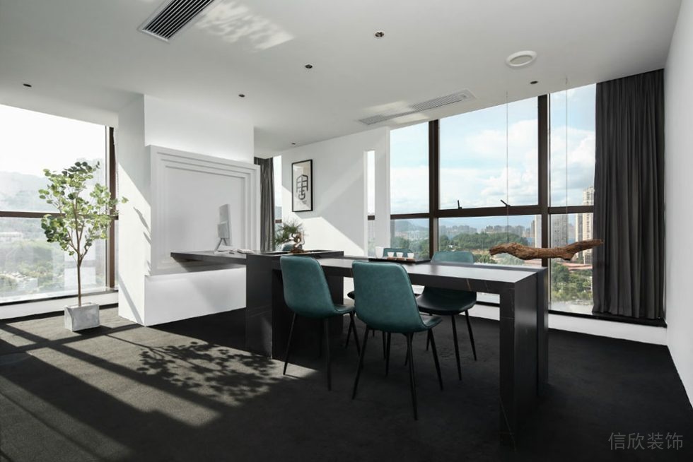 新中式辦公場所案例會(huì)客接待室設(shè)計(jì)裝修圖