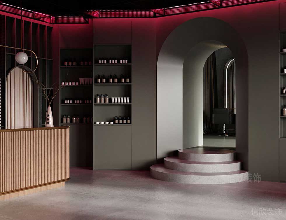 深圳龍崗北歐輕奢美發店大廳裝修設計 深圳龍崗北歐輕奢美發店大廳裝修設計