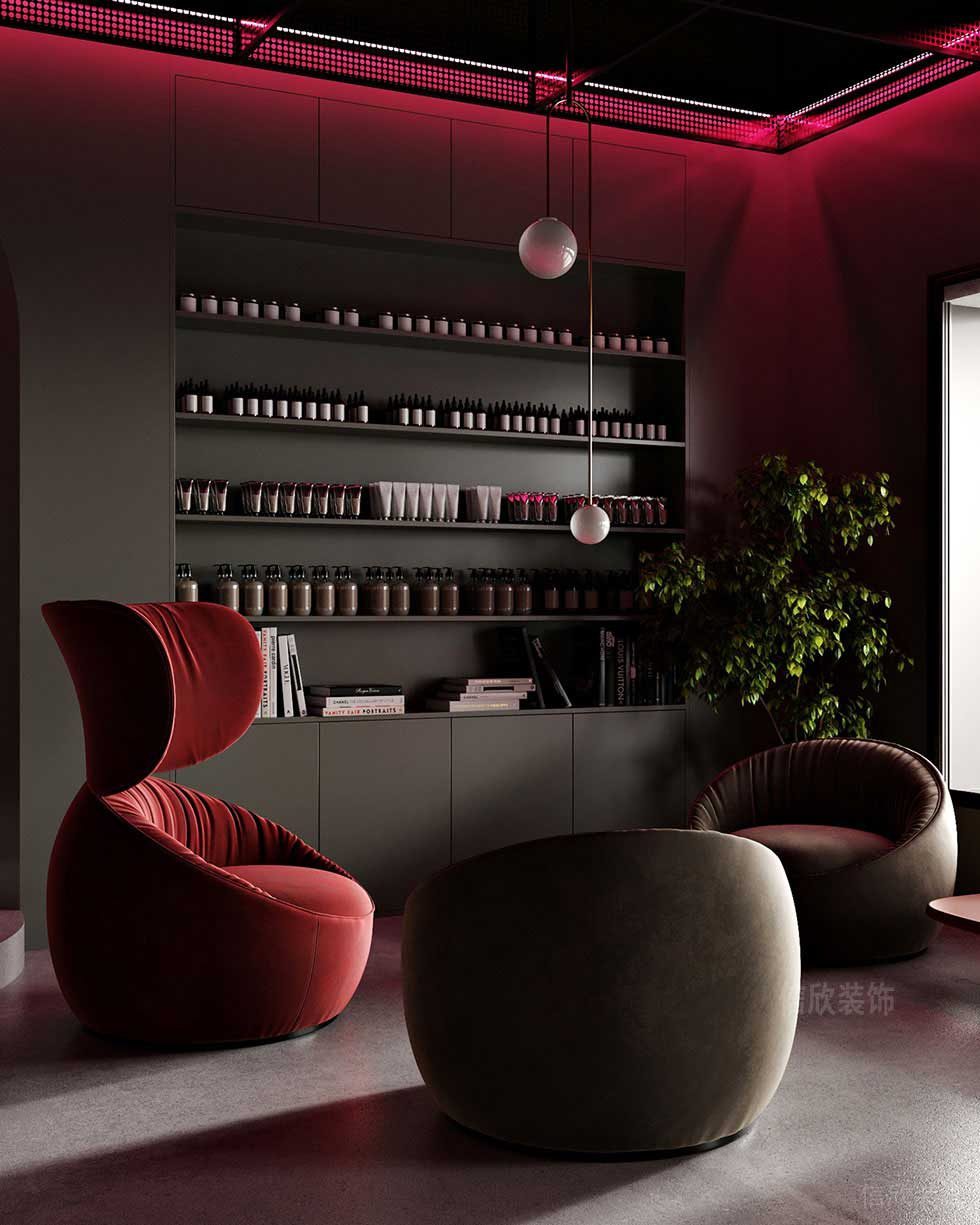 深圳龍崗北歐輕奢美發店接待區裝修設計 深圳龍崗北歐輕奢美發店接待區裝修設計