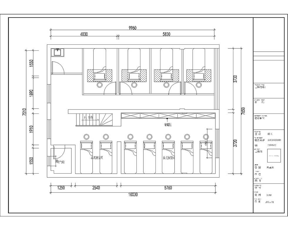深圳美發(fā)沙龍裝修設計施工案例平面布置