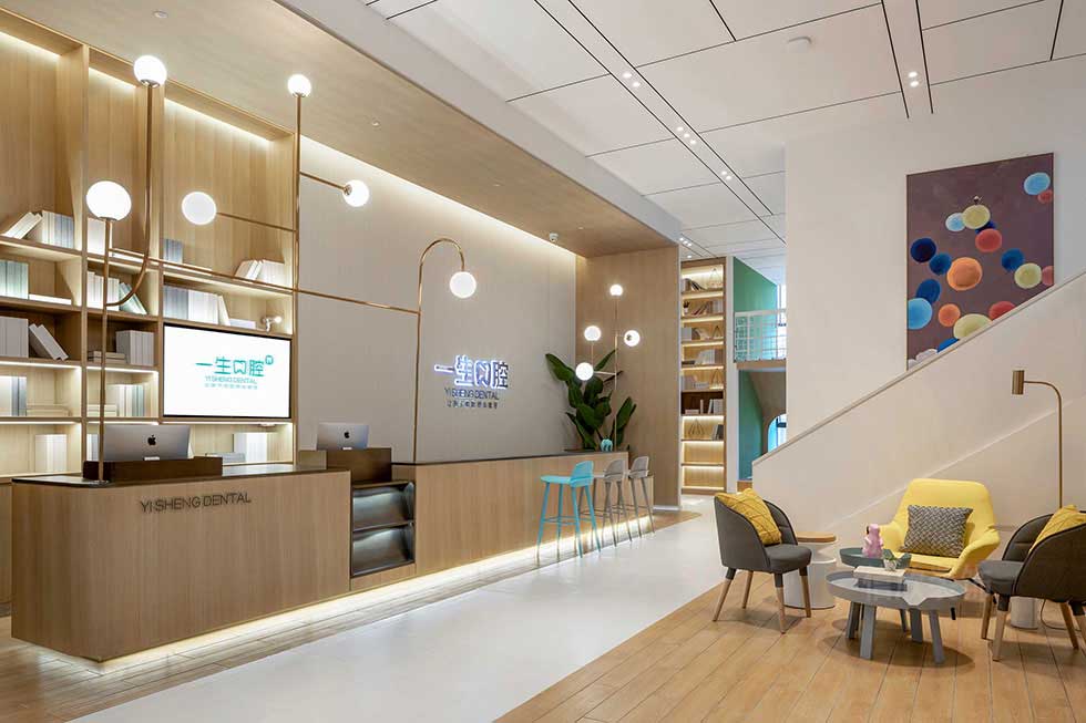 深圳一生口腔醫(yī)院二樓大廳裝修設計