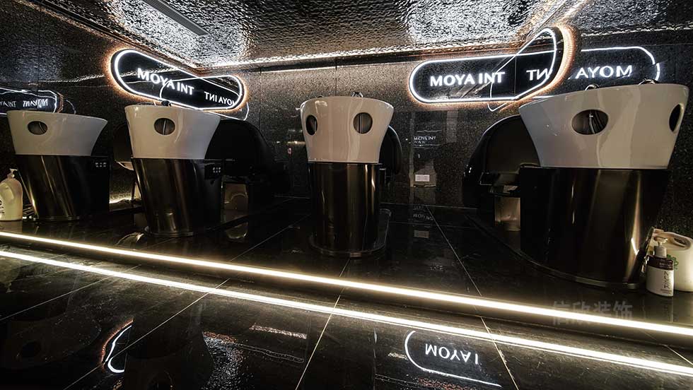 深圳南山美發店美發沙龍洗頭區裝修設計 深圳南山美發店美發沙龍洗頭區裝修設計