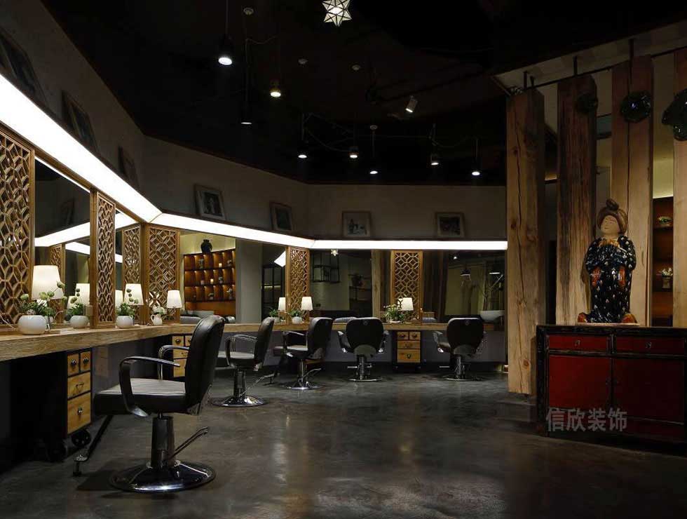 深圳鹽田美發(fā)店美發(fā)區(qū)裝修設(shè)計(jì)