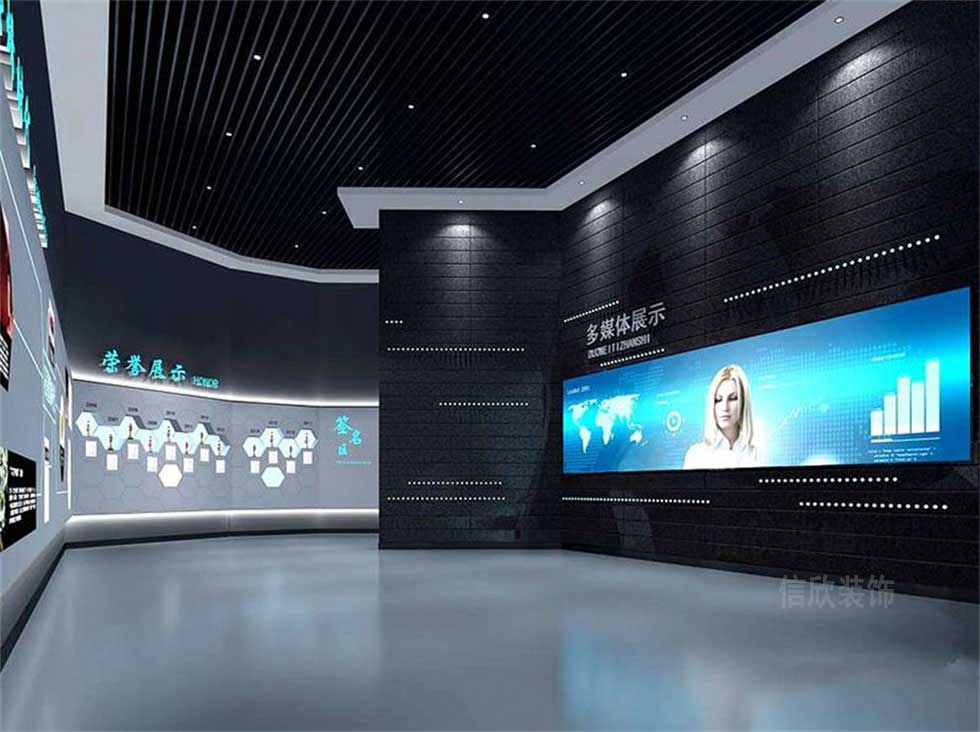 高科技企業展廳大廳裝修設計 高科技企業展廳大廳裝修設計