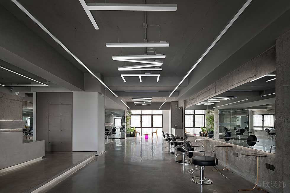現代工業風理發店美發區裝修設計 現代工業風理發店美發區裝修設計
