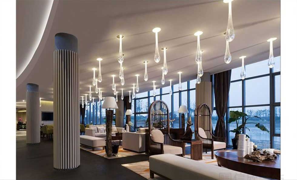 生物科技企業(yè)展廳洽談區(qū)裝修設(shè)計