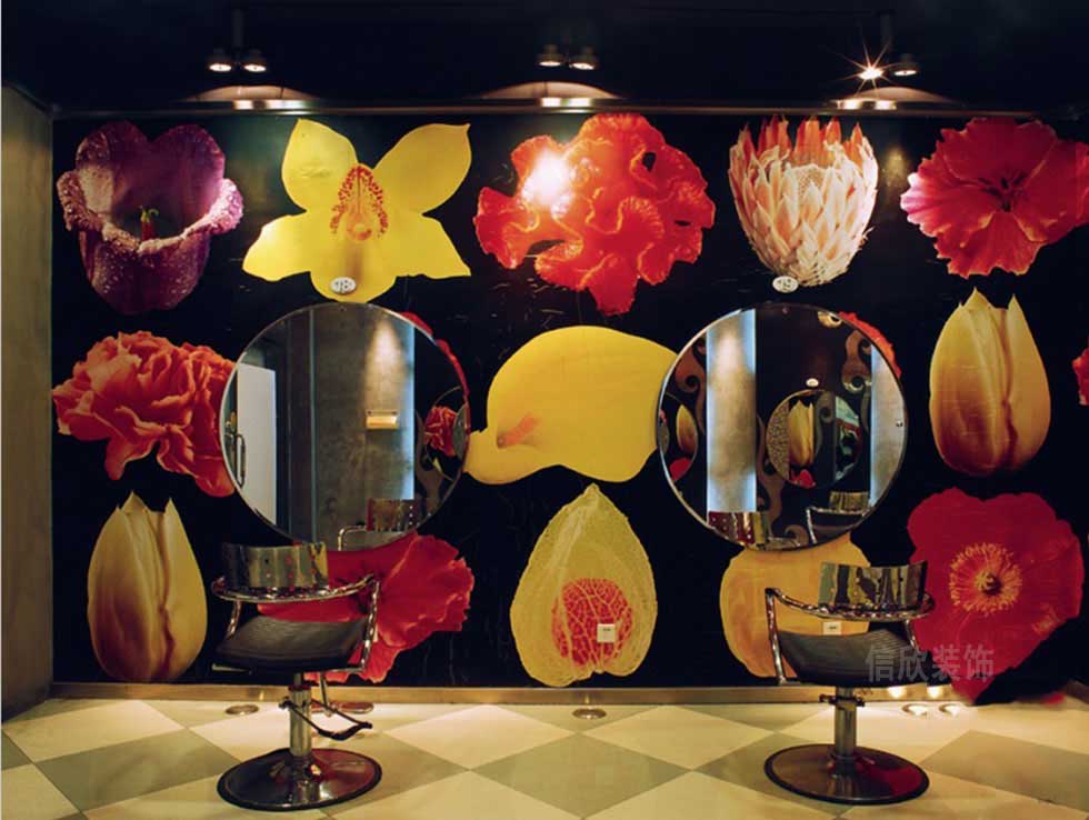 深圳豪華美容美發店背景墻 深圳豪華美容美發店背景墻