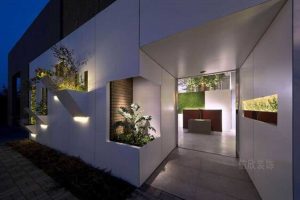 辦公室過道裝修效果圖綠色收納設計大理石瓷磚過道效果