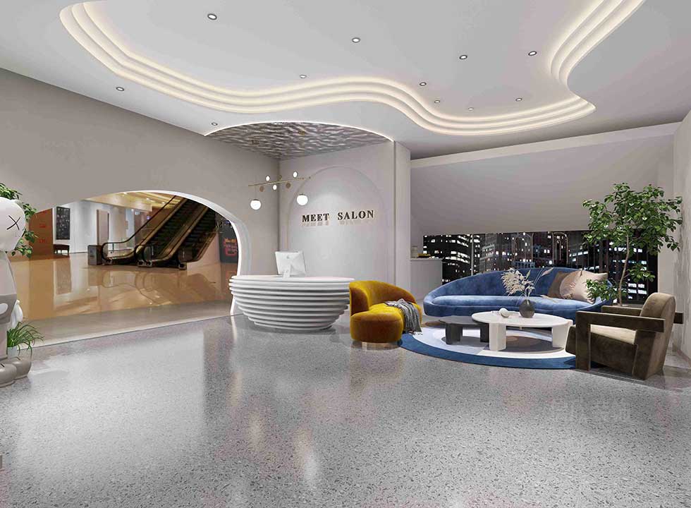 深圳大型高端美發沙龍前臺裝修設計 深圳大型高端美發沙龍前臺裝修設計