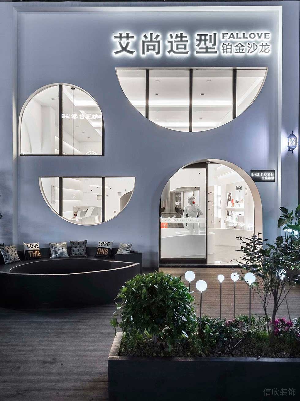 深圳羅湖美發(fā)設計工作室沙龍外立面裝修工程 深圳羅湖美發(fā)設計工作室沙龍外立面裝修工程