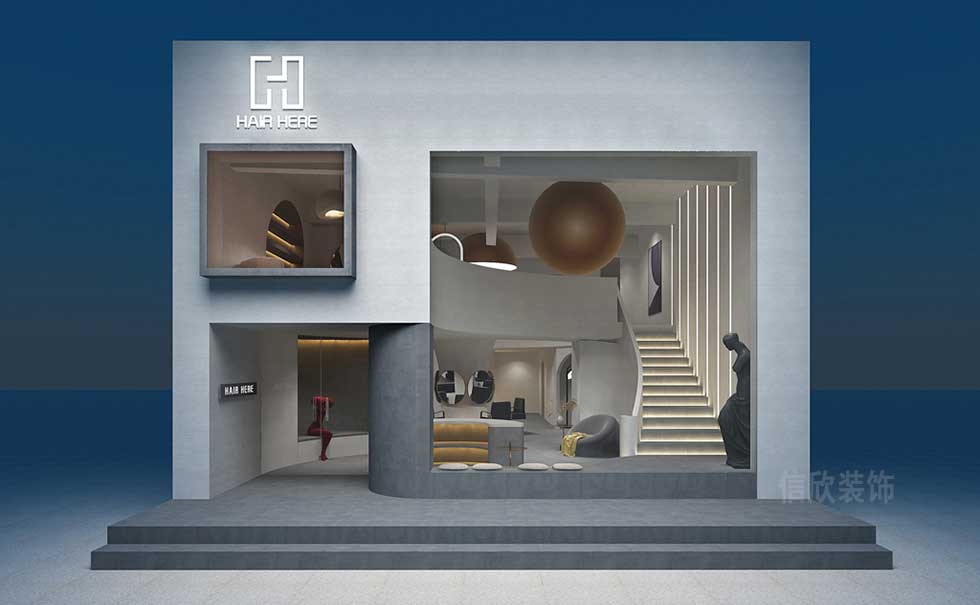 深圳南山高端美容美發店外立面裝修 深圳南山高端美容美發店外立面裝修