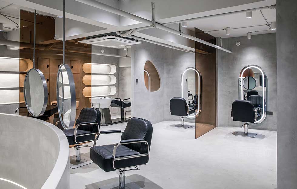 深圳南山高端美容美發店二層美發區裝修 深圳南山高端美容美發店二層美發區裝修