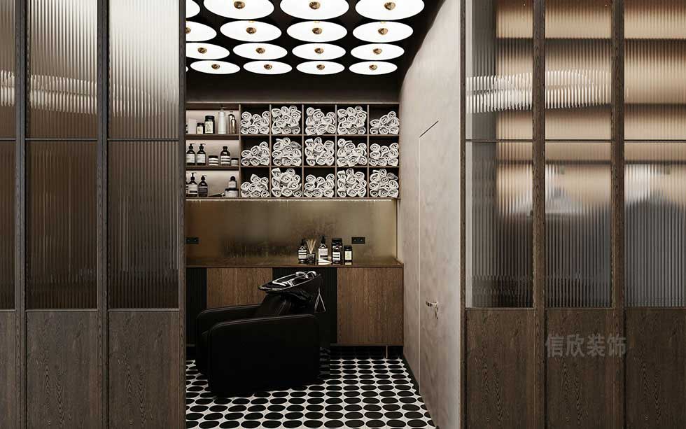 100平方復(fù)古風(fēng)美發(fā)店洗頭區(qū)裝修設(shè)計(jì) 100平方復(fù)古風(fēng)美發(fā)店洗頭區(qū)裝修設(shè)計(jì)