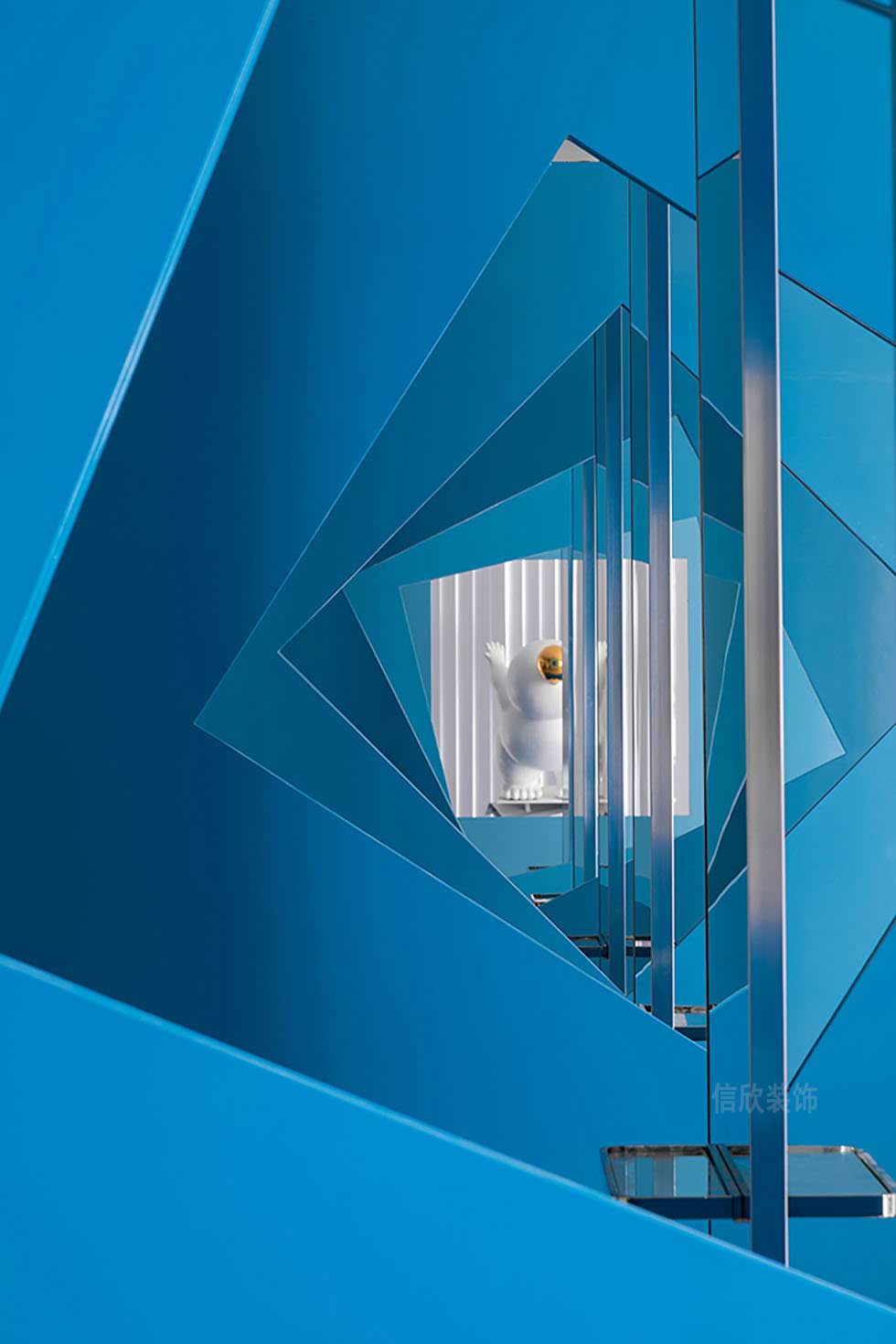 深圳福田藍色的美發會所裝修設計 深圳福田藍色的美發會所裝修設計