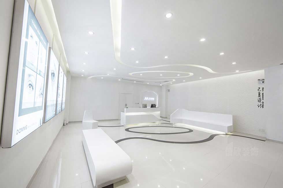 深圳極簡美容院大廳裝修設計 深圳極簡美容院大廳裝修設計