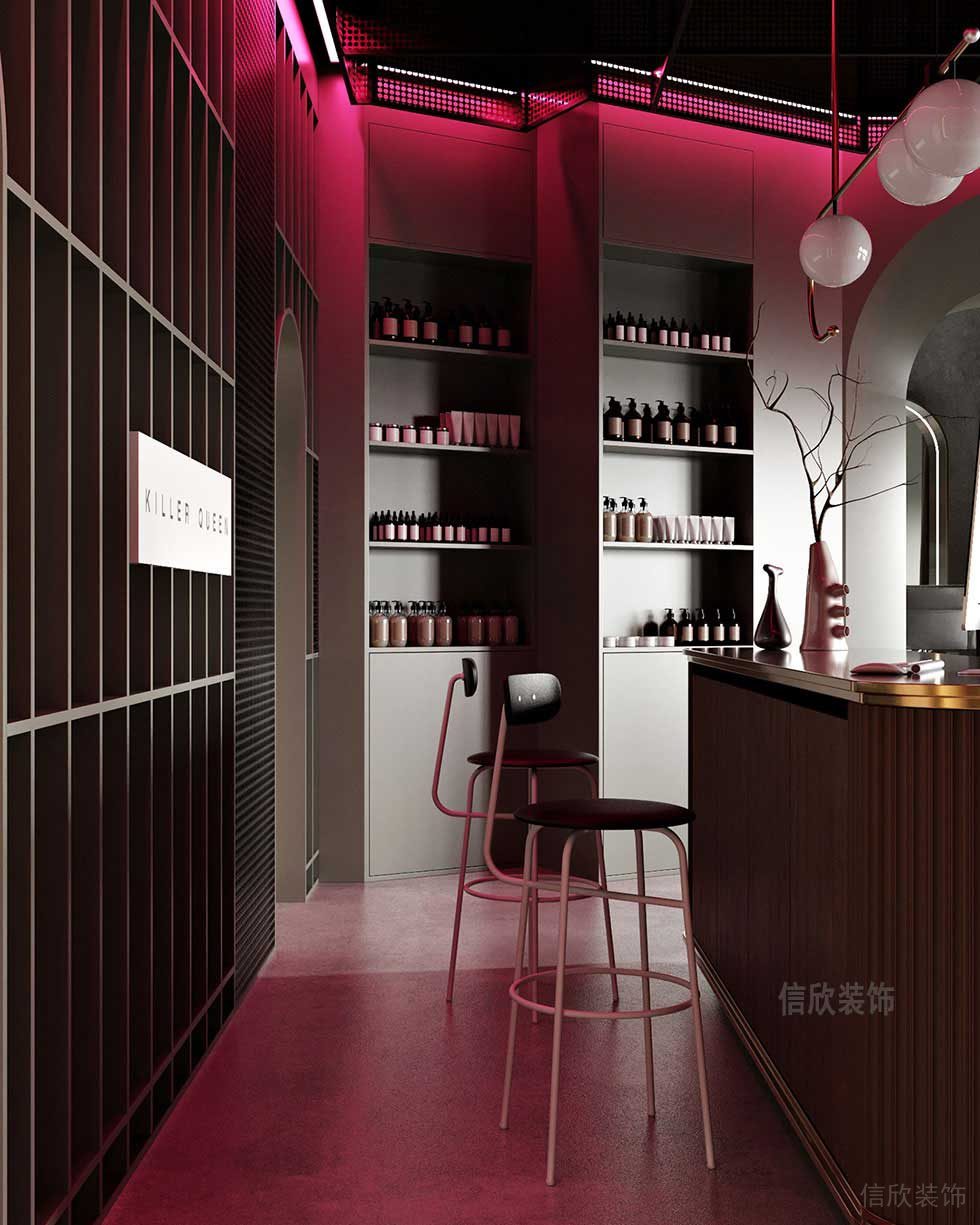 深圳龍崗北歐輕奢美發店大廳裝修設計 深圳龍崗北歐輕奢美發店大廳裝修設計