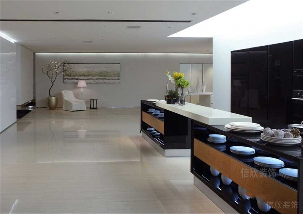 辦公室裝修設(shè)計效果圖就餐及自助餐茶水間大理石地板全屋定制