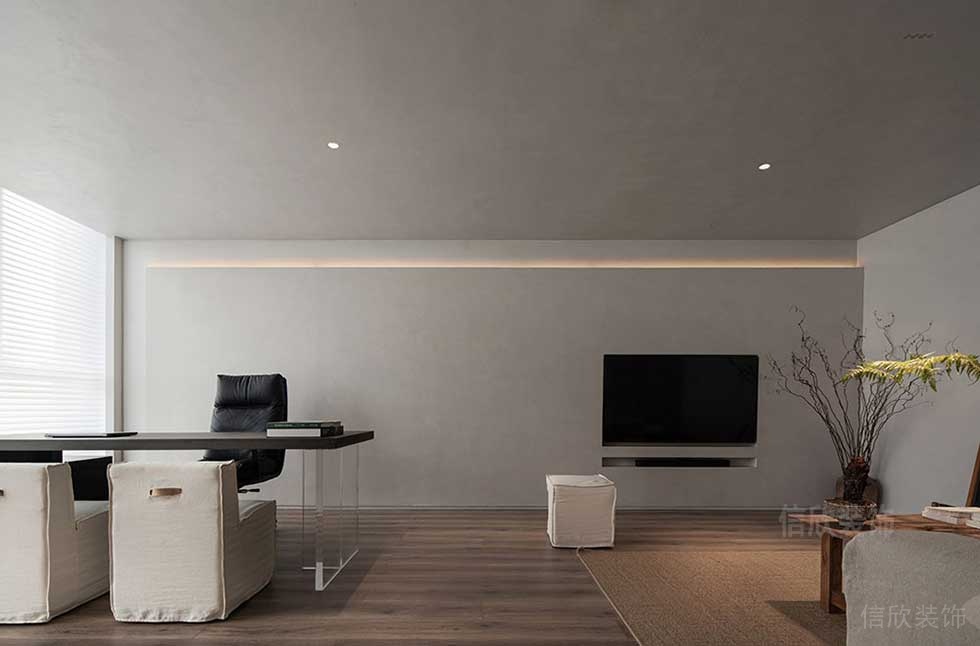 極簡風格公司總經理辦公室裝修圖