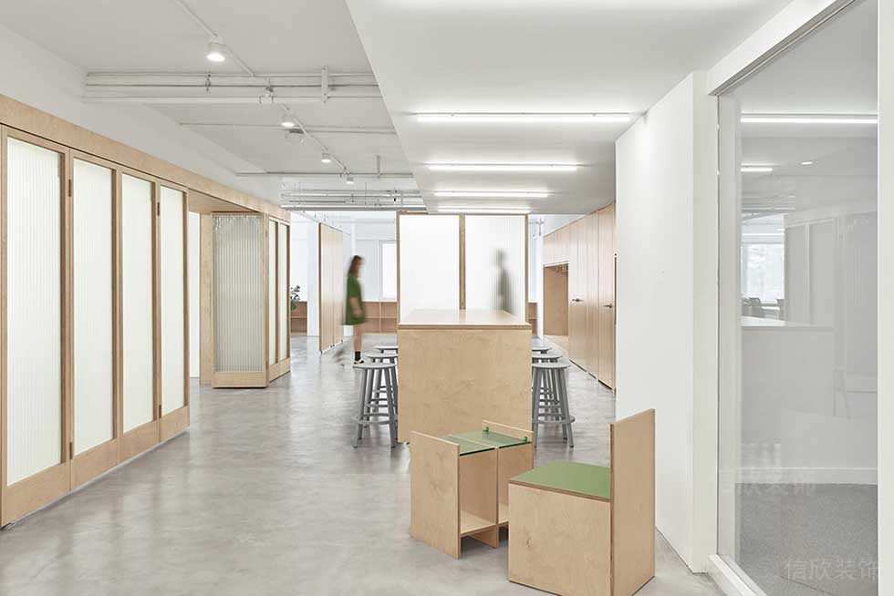 簡約北歐風(fēng)企業(yè)辦公室休閑廳效果圖