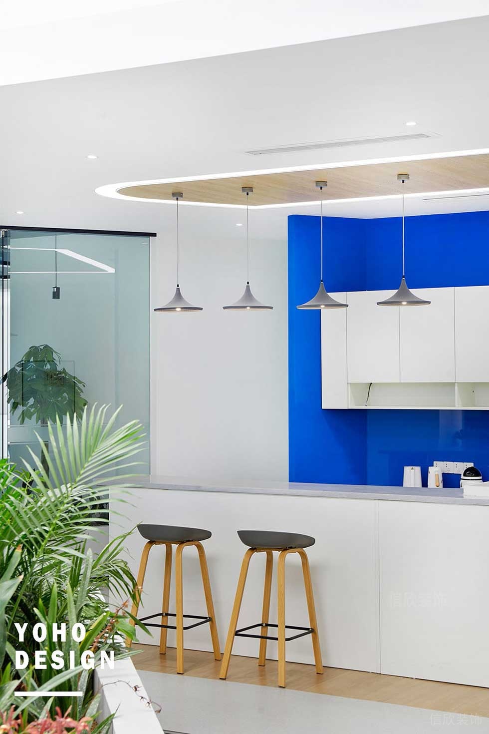 簡約北歐風(fēng)商業(yè)機(jī)構(gòu)辦公室茶水間效果圖