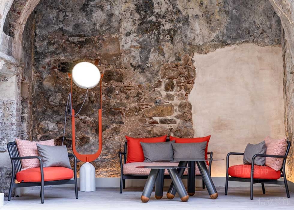 簡約北歐風(fēng)藝術(shù)機(jī)構(gòu)辦公室庭院休閑區(qū)效果圖