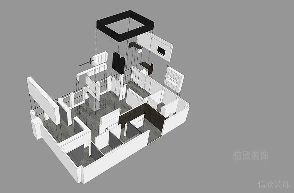 簡約風(fēng)格辦公室墻體結(jié)構(gòu)設(shè)計圖