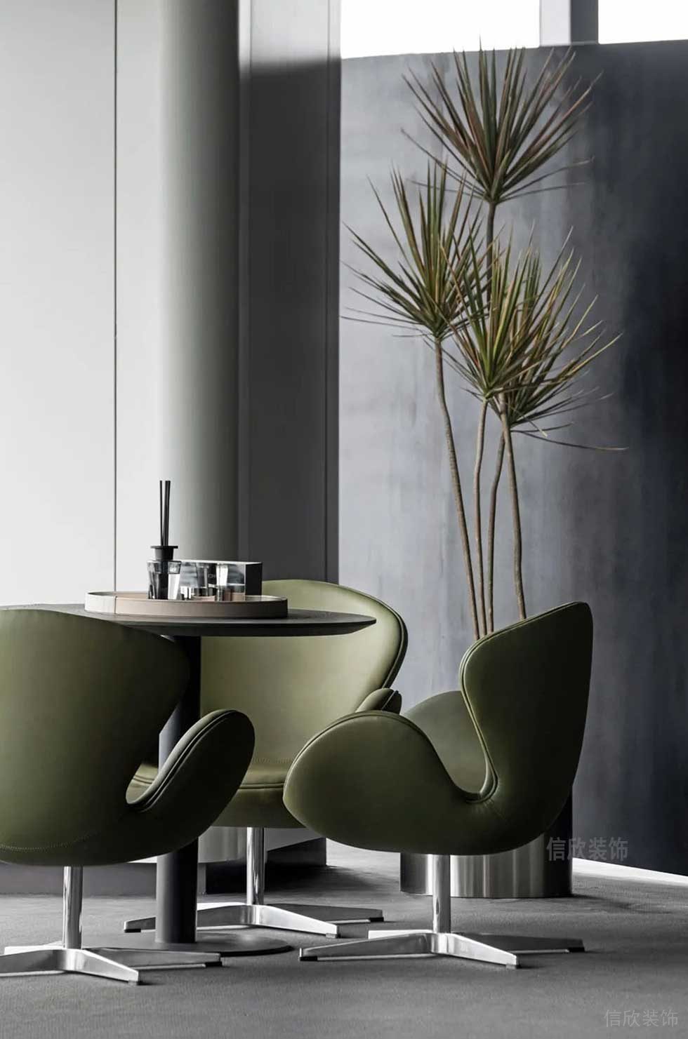 簡約風(fēng)格辦公室洽談區(qū)裝修圖