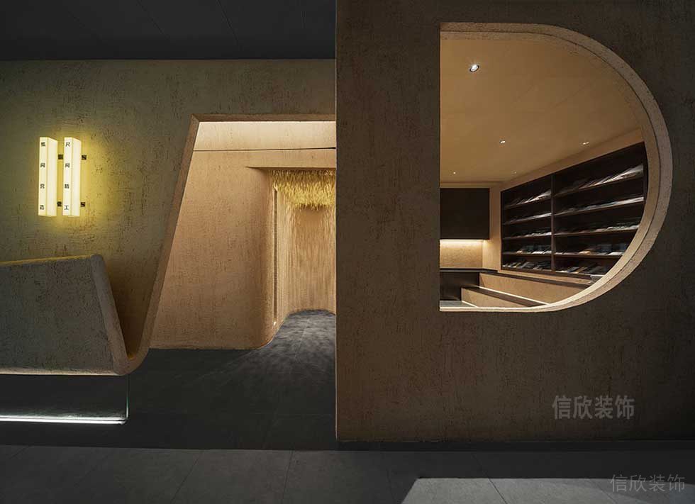 簡約風(fēng)格辦公室資料樣板陳列室過道空間設(shè)計(jì)圖