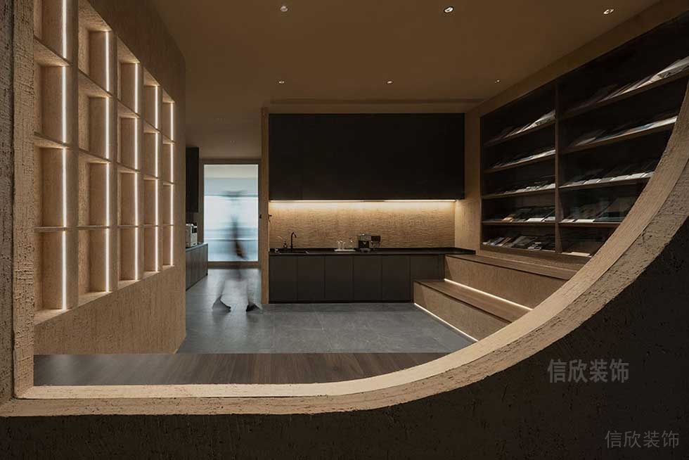 簡約風(fēng)格企業(yè)辦公空間茶水間裝修圖