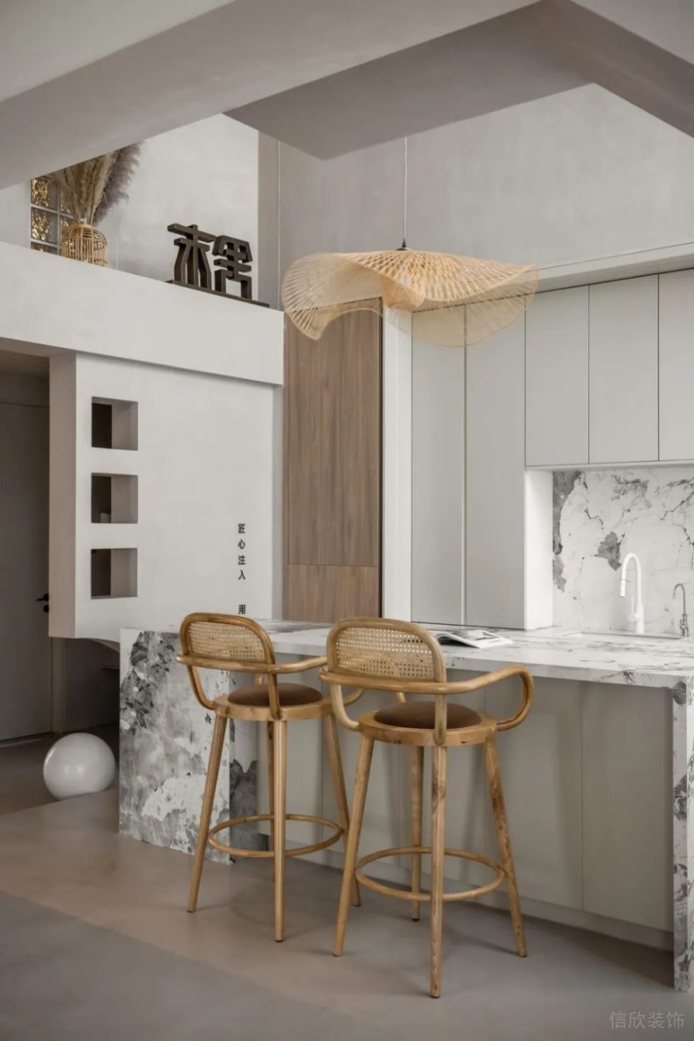 簡約風(fēng)格企業(yè)辦公室茶水間吧臺裝修圖