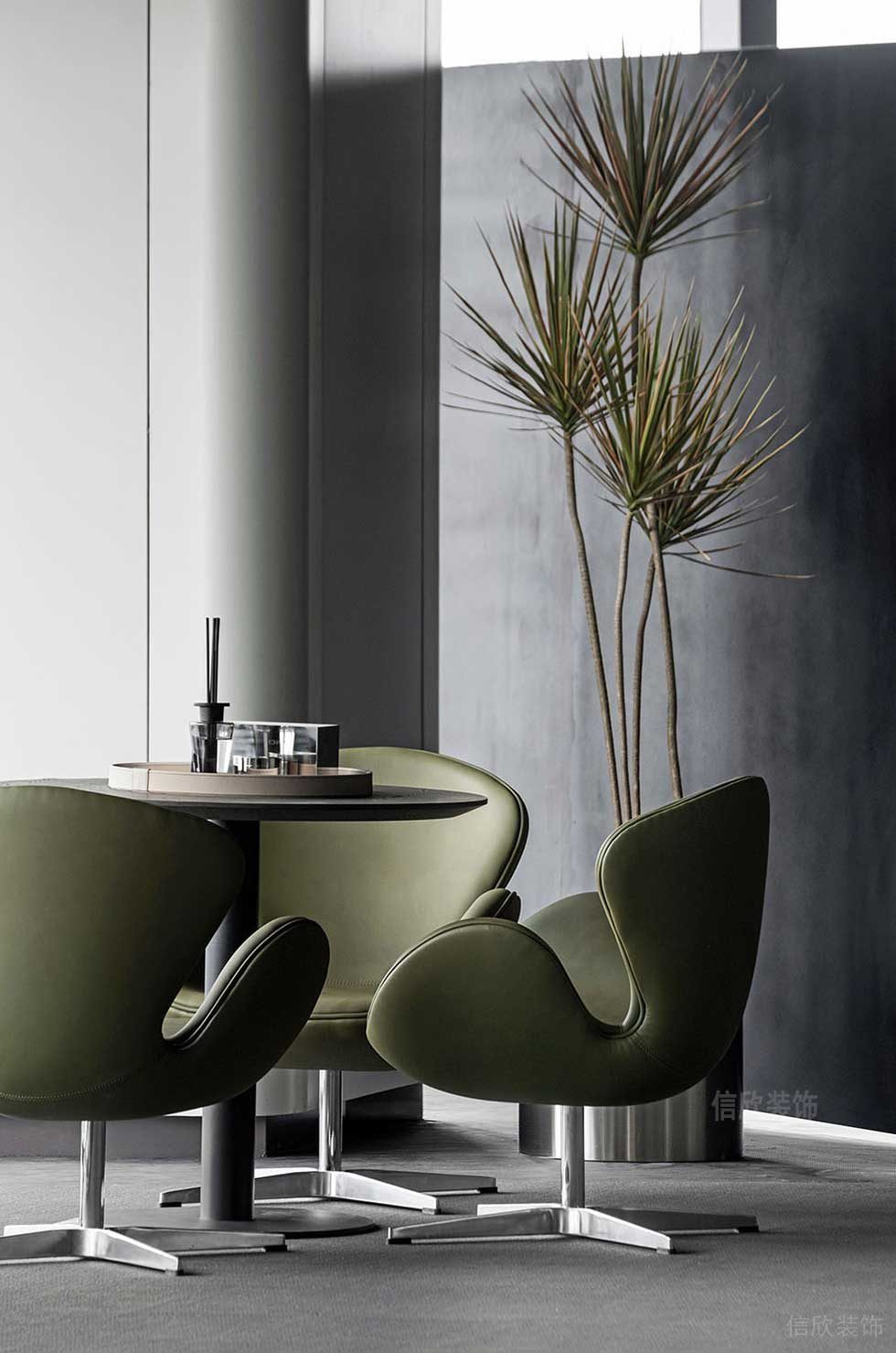 簡約風格商業機構辦公室洽談區效果圖