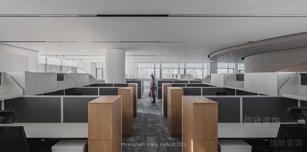 簡約風格公司卡座辦公區裝修圖