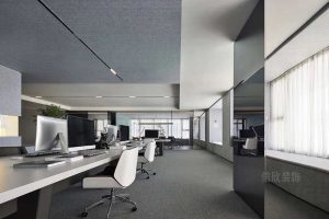 現(xiàn)代簡(jiǎn)約風(fēng)格寫字樓辦公區(qū)過(guò)道空間效果圖