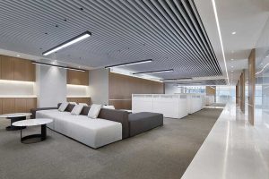 現(xiàn)代簡(jiǎn)約風(fēng)格寫字樓空間辦公大廳裝修圖