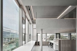 現(xiàn)代簡(jiǎn)約風(fēng)格寫字樓一層綜合辦公區(qū)裝修圖
