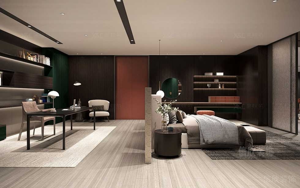 現代簡約風格寫字樓總裁辦公室裝修圖