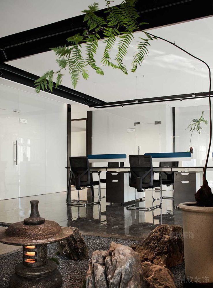 新中式風格寫字樓園林特色辦公區裝修圖