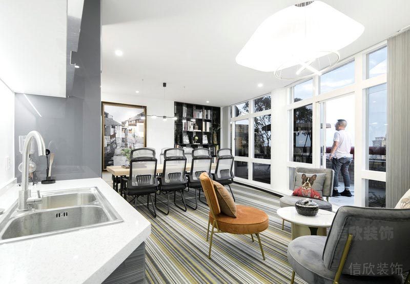 開放式廚房小戶型裝修效果圖現(xiàn)代簡約風(fēng)設(shè)計(jì)客廳