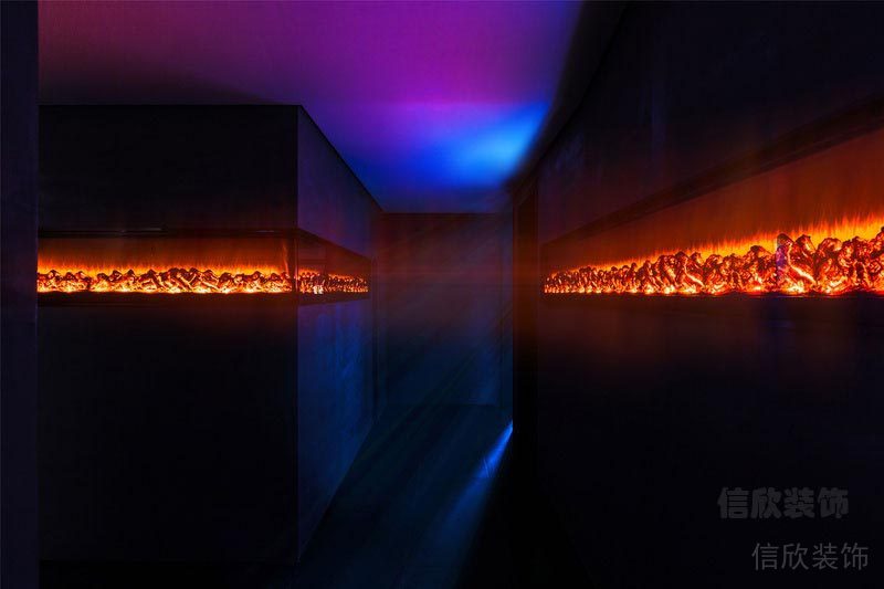 鹽田餐廳裝修設(shè)計(jì)效果圖3D壁爐