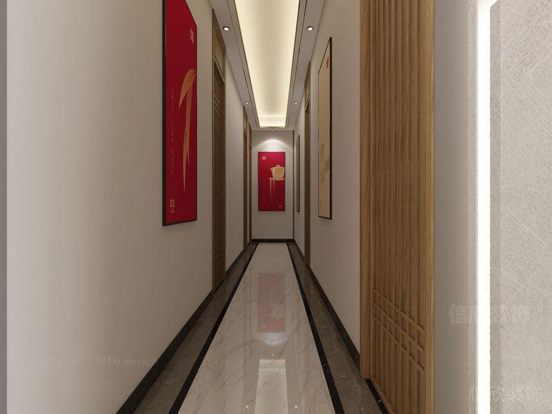 深圳福田新中式餐飲茶室裝修圖過道 深圳福田新中式餐飲茶室裝修圖過道