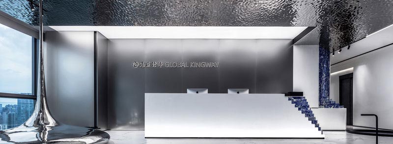 羅湖現(xiàn)代工業(yè)風(fēng)格辦公室前臺裝修