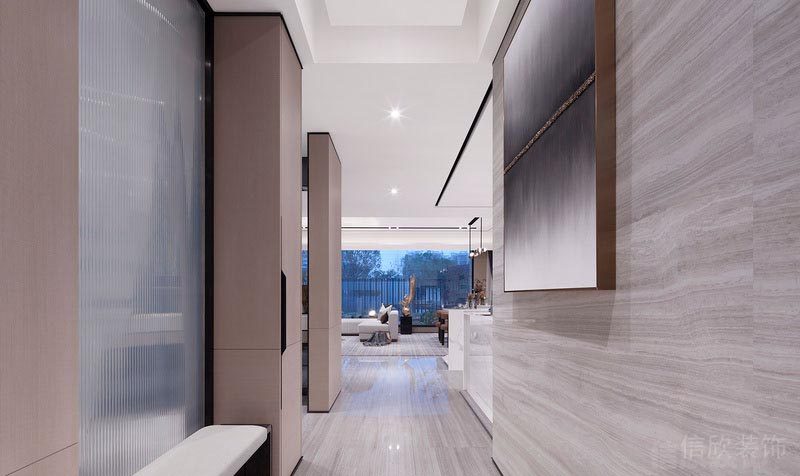 南山區(qū)硅谷別墅現(xiàn)代風(fēng)格裝修案例 過(guò)道